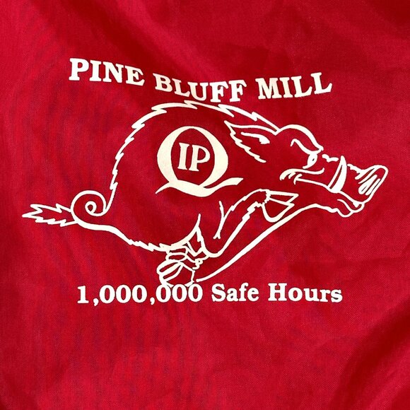 Vintage IP International Paper Arkansas Windbreaker Jacket Red Mens XXL Pla-Jac - Picture 2 of 7